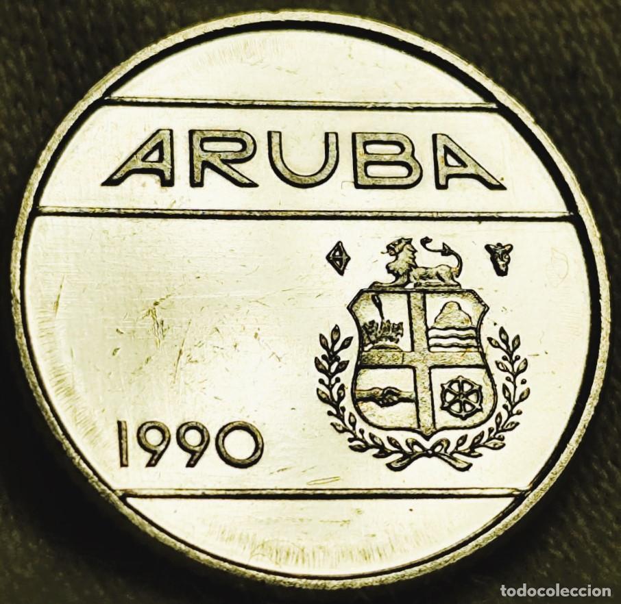 Monnaies anciennes d'Am&eacute;rique: Aruba 10 centavos, 1990 &ndash; Sin Circular (SC) &ndash; Lote 2638