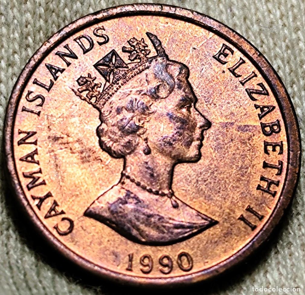 Monedas antiguas de Am&eacute;rica: Islas Caiman 1 centavo, 1990 &ndash; Sin Circular (SC) &ndash; Lote 2649