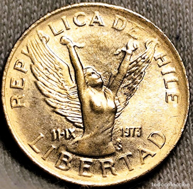 Moedas antigas da Am&eacute;rica: Chile 5 pesos, 1989 &ndash; Sin Circular (SC) &ndash; Lote 2659