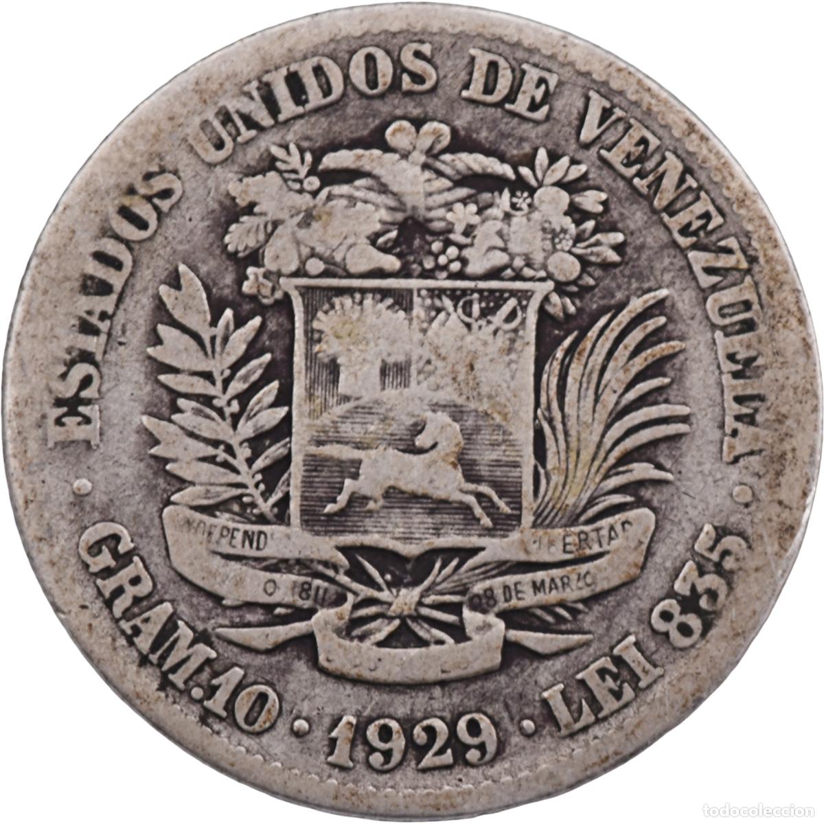 Alte M&uuml;nzen aus Amerika: Moneda de plata - Venezuela 1929