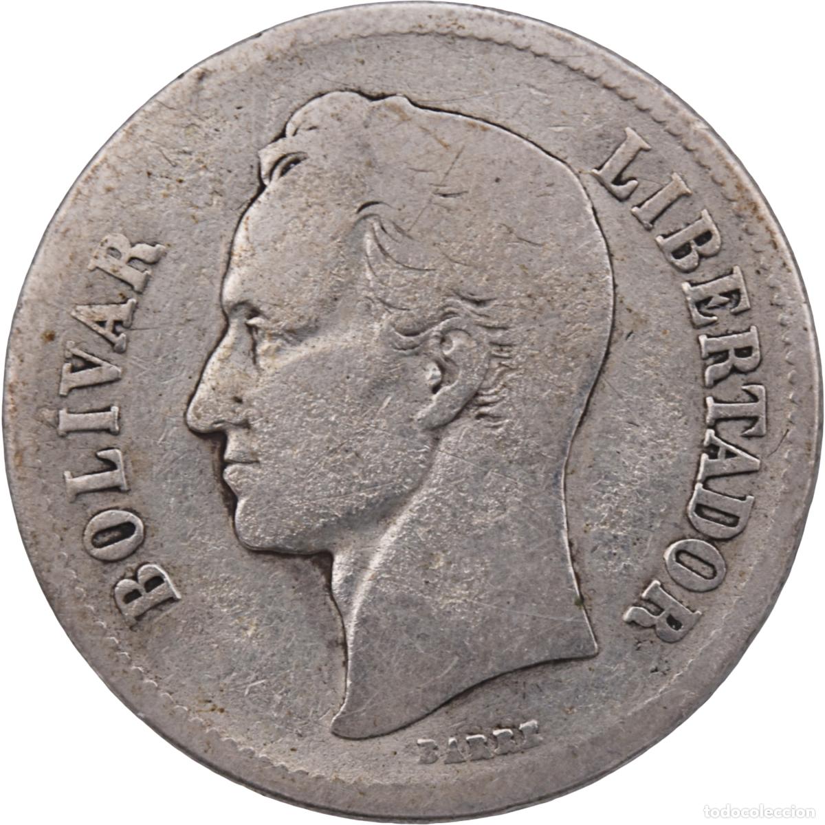 Monedas antiguas de Am&eacute;rica: Moneda de plata - Venezuela 1929 - Foto 2