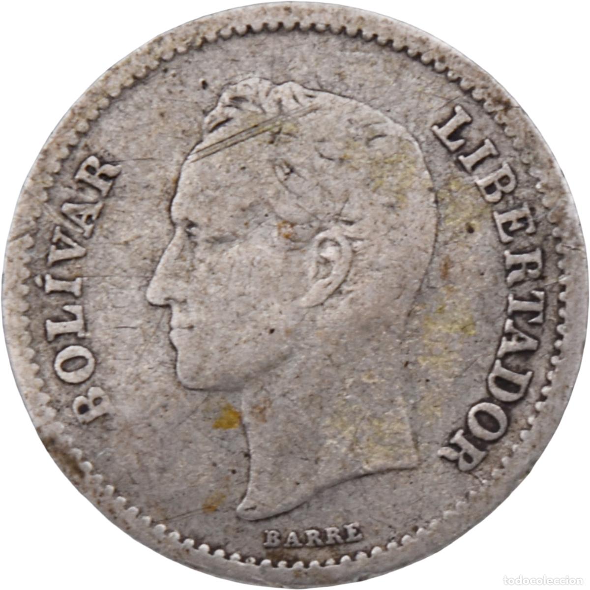 Monedas antiguas de Am&eacute;rica: Moneda de plata - Venezuela 1946 - Foto 2
