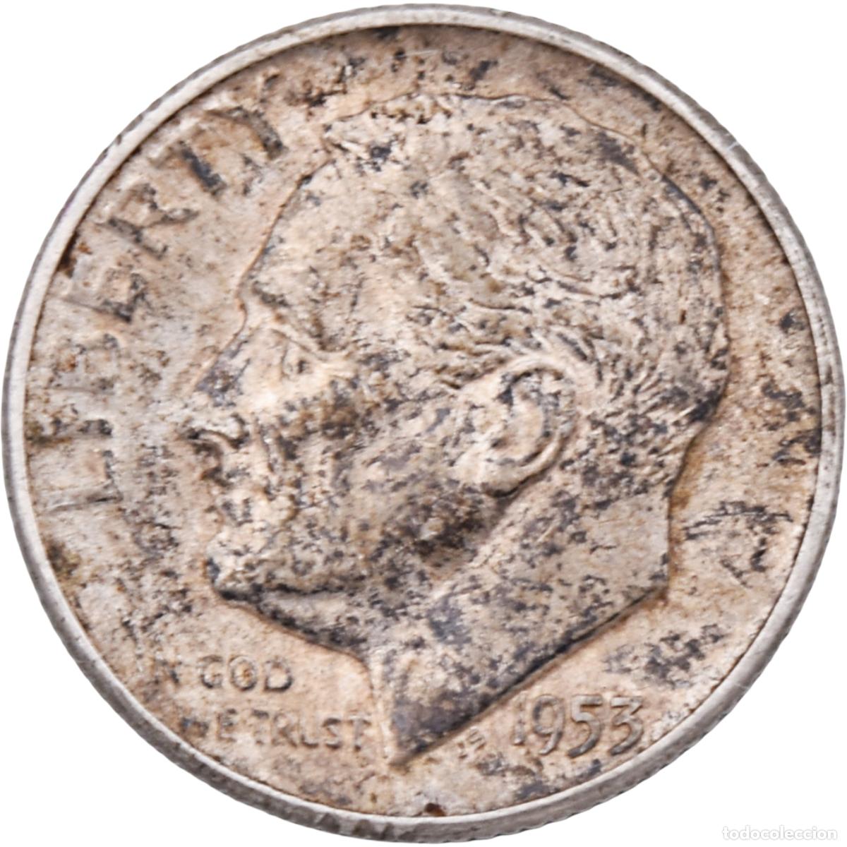 Monedas antiguas de Am&eacute;rica: Moneda de plata - EEUU 1953 - Foto 2