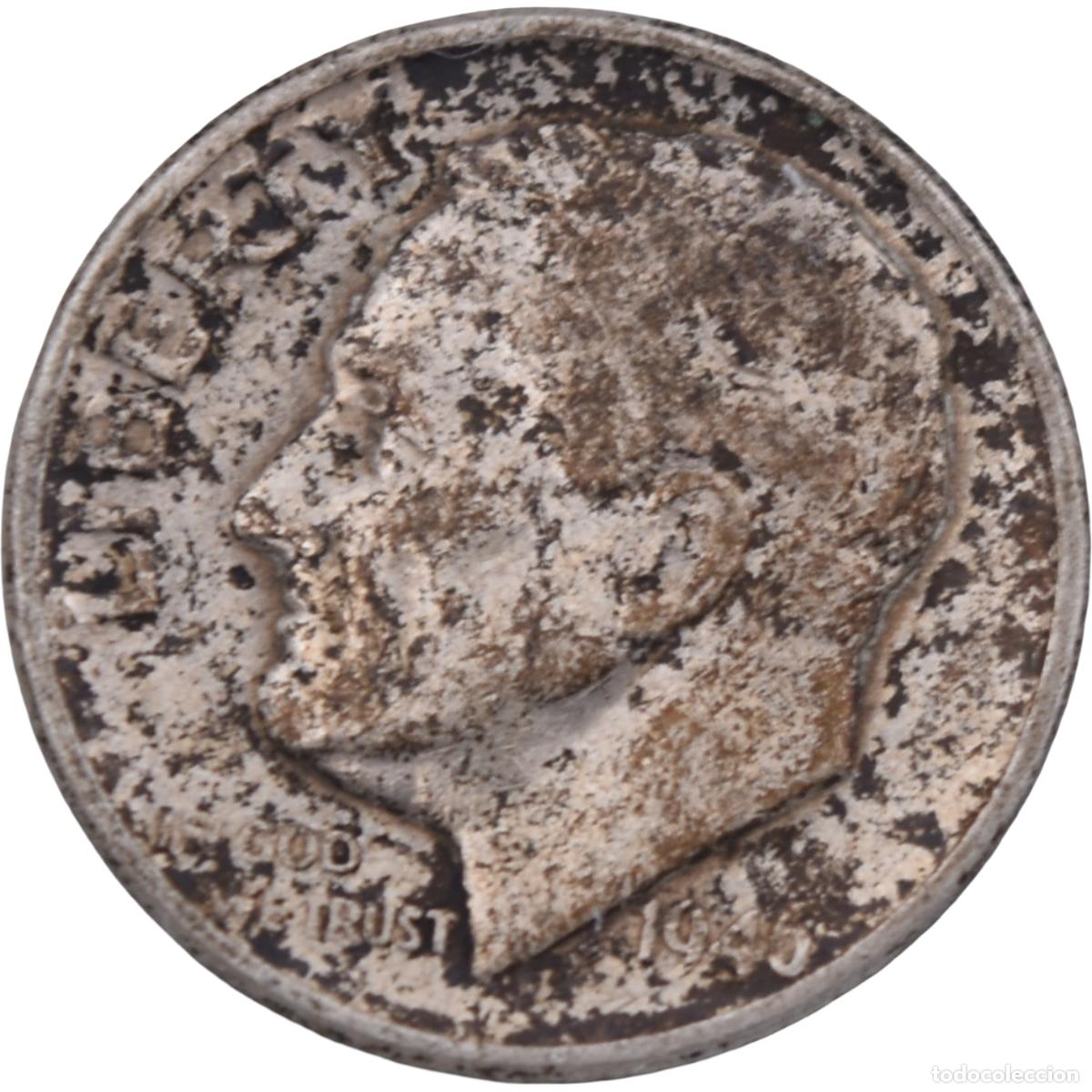 Monedas antiguas de Am&eacute;rica: Moneda de plata - EEUU 1945 - Foto 2