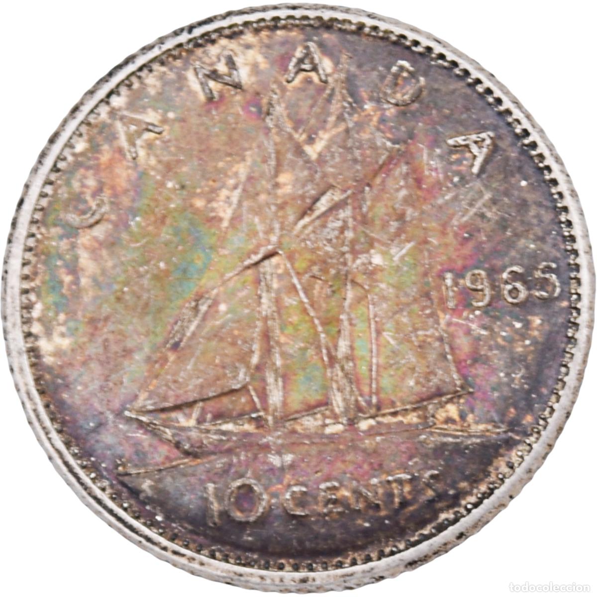 Monedas antiguas de Am&eacute;rica: Moneda de plata - Canad&aacute; 1965 - Foto 2