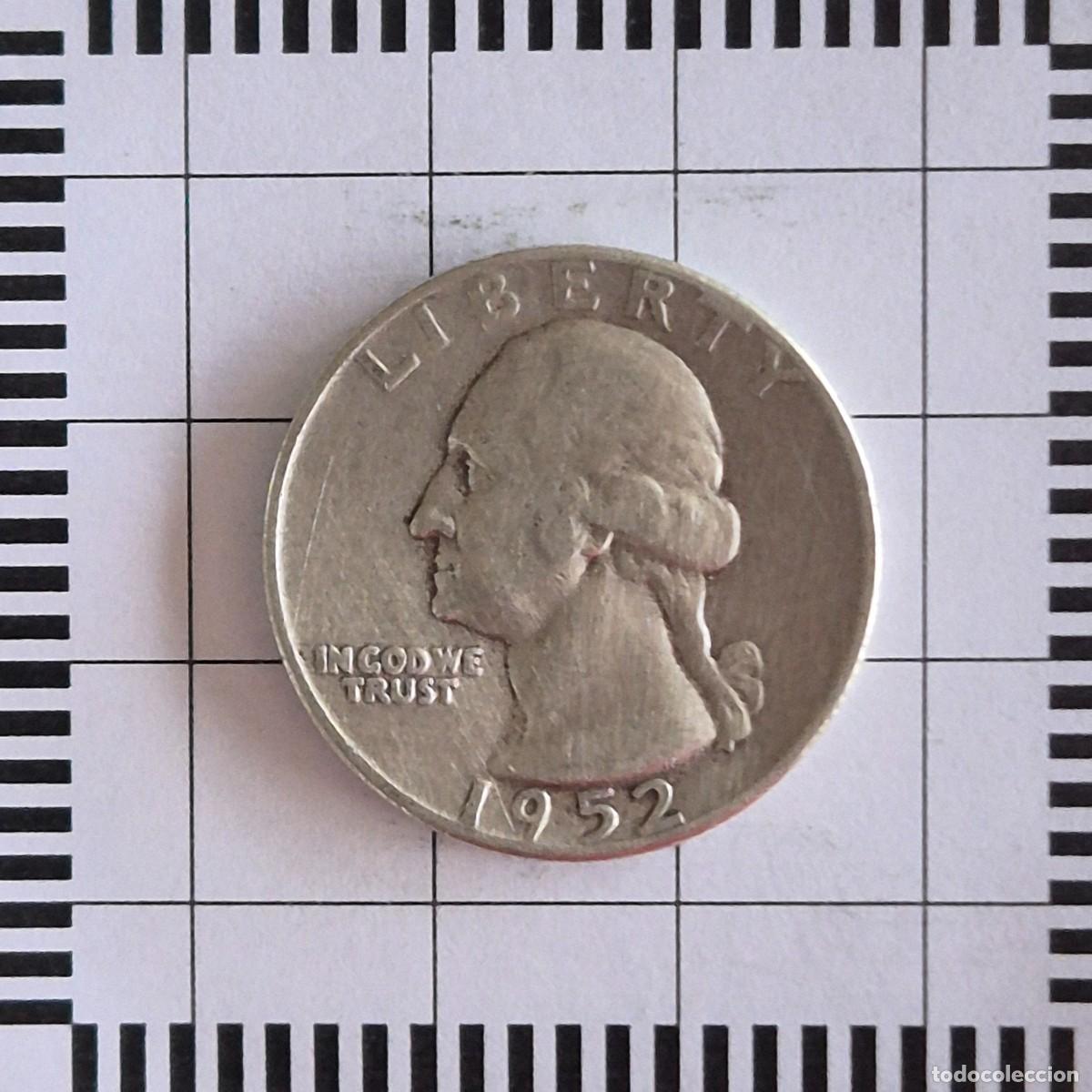 Monedas antiguas de Am&eacute;rica: 1/4 DOLAR, ESTADOS UNIDOS. 1952. (KM#164).