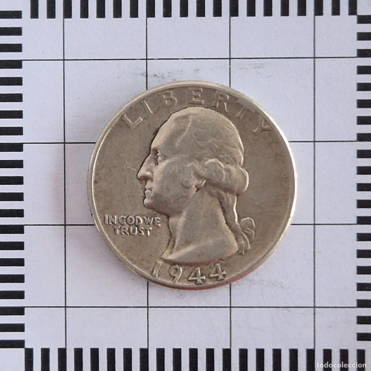Monedas antiguas de Am&eacute;rica: 1/4 DOLAR, ESTADOS UNIDOS. 1944. (KM#164).