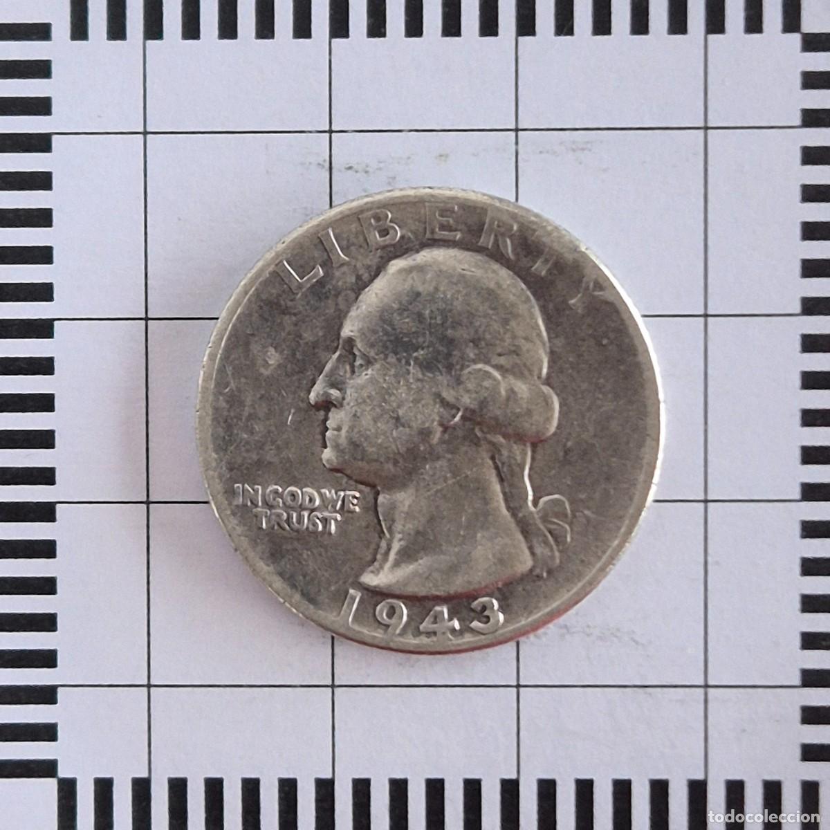 Monedas antiguas de Am&eacute;rica: 1/4 DOLAR, ESTADOS UNIDOS. 1943. (KM#164).