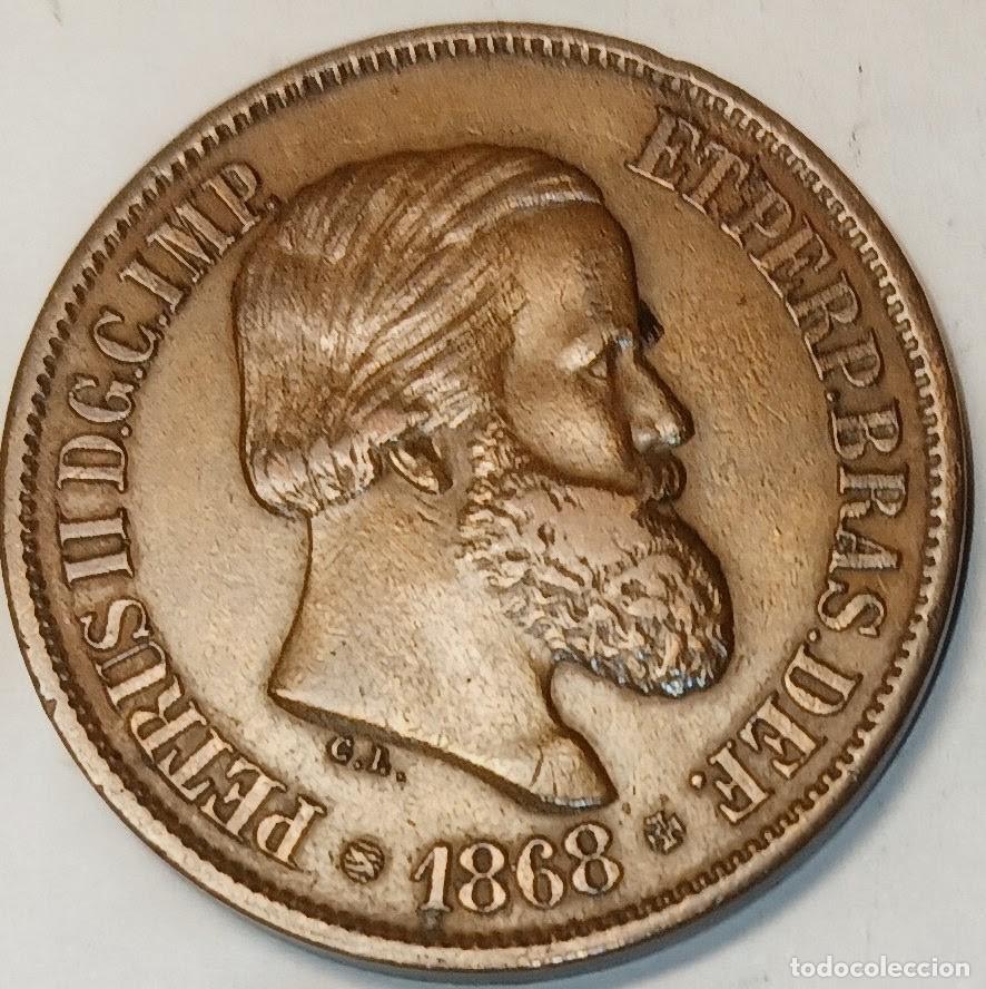 Monedas antiguas de Am&eacute;rica: BRASIL 2 REIS 1868, MUY BONITA, ESCASA . ENV&Iacute;O CORREO ORDINARIO 1,75 &euro;. CERTIFICADO 5,75