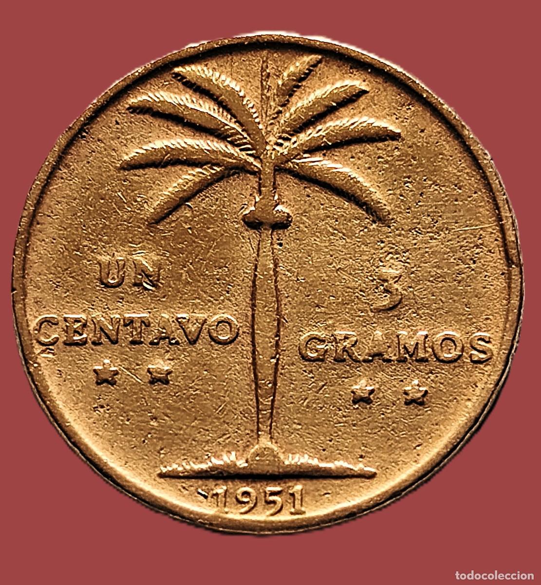 Monedas antiguas de Am&eacute;rica: Rep&uacute;blica Dominicana. 1 centavo 1951