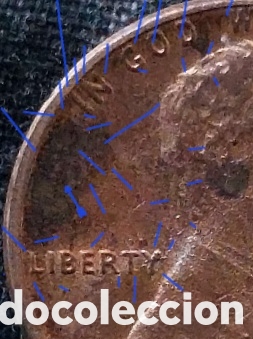 Monedas antiguas de Am&eacute;rica: Lincoln Cent 1982: Variedad con Roturas de Cu&ntilde;o y Anomal&iacute;as en Reverso