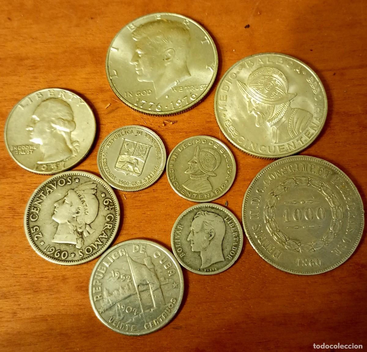 Monedas antiguas de Am&eacute;rica: Am&eacute;rica. Bonito lote de monedas de plata
