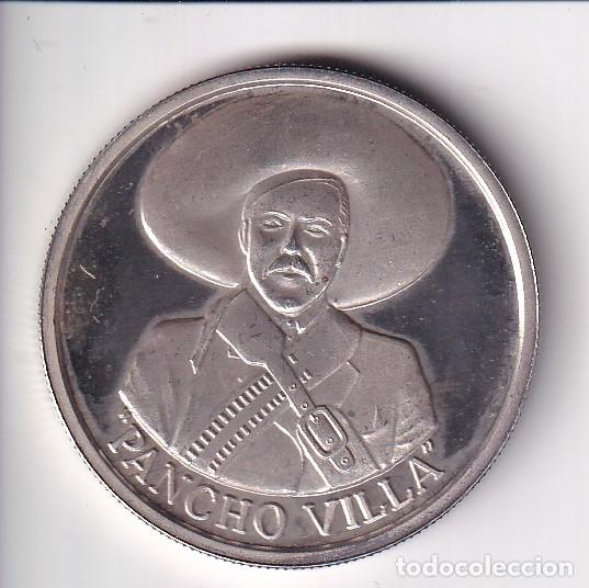 Monedas antiguas de Am&eacute;rica: MONEDA DE PLATA DE MEXICO DE 1 ONZA DE PLATA 999 DE PANCHO VILLA