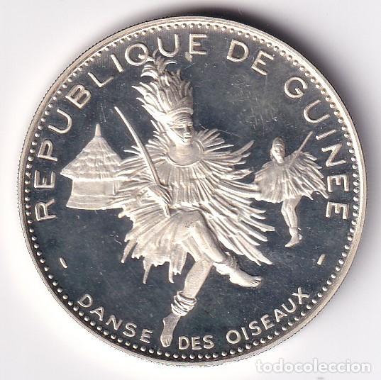 Monedas antiguas de Am&eacute;rica: MONEDA DE PLATA DE REPUBLIQUE DE GUINEE DE 500 FRANCS A&Ntilde;O 1968 DE PLATA 999 - DANSE DES OISEAUX
