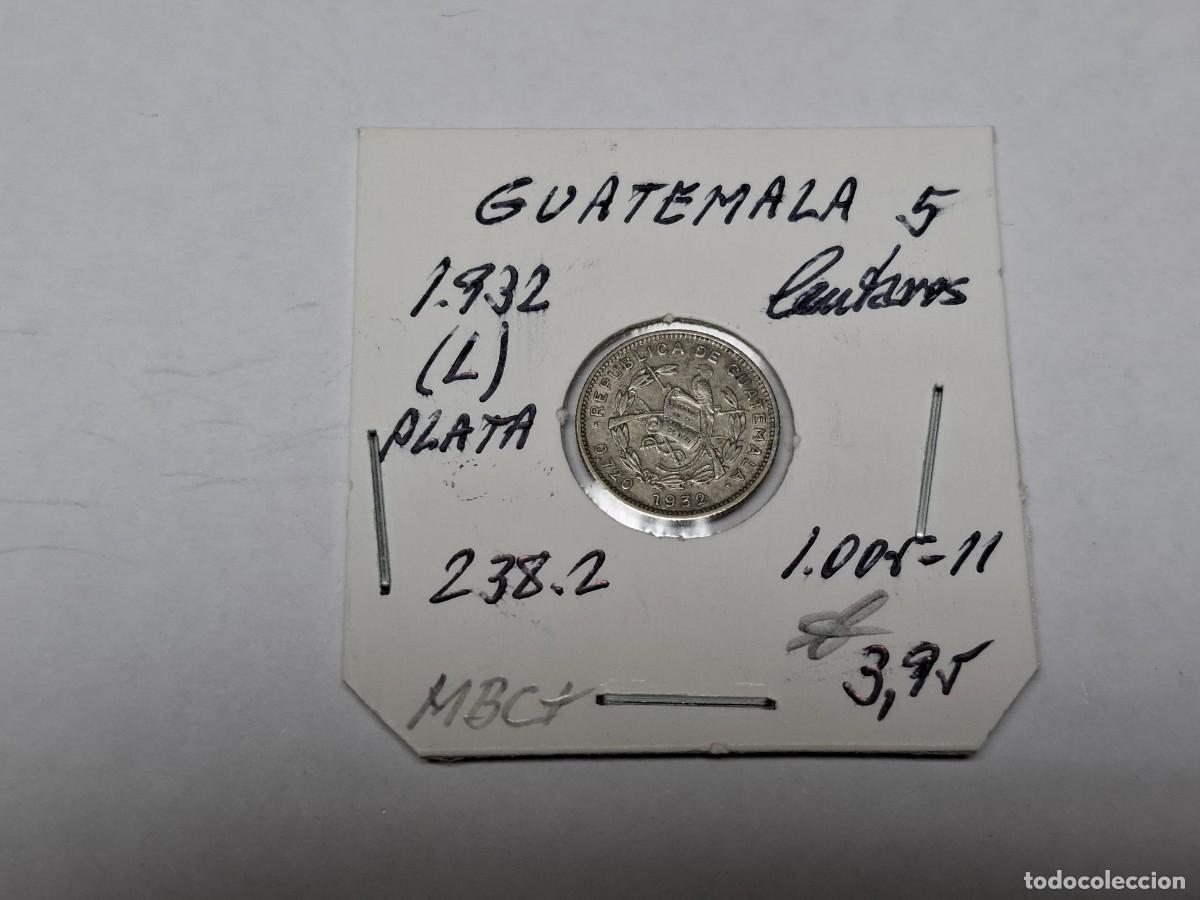 Monedas antiguas de Am&eacute;rica: 5 CENTAVOS de PLATA de 1932 L KM 238.2 GUATEMALA en MBC+