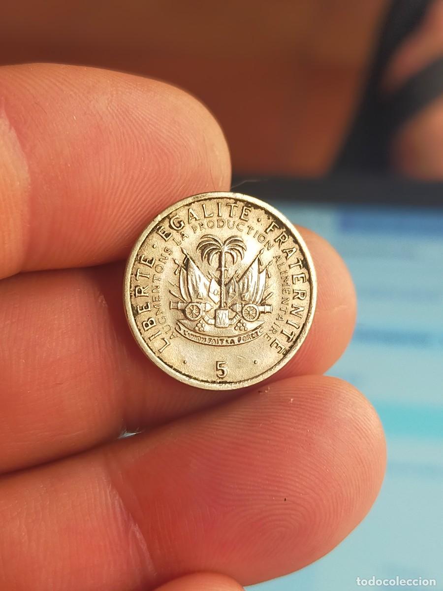 Monedas antiguas de Am&eacute;rica: MONEDA DE 5 CINCO CENTIMES CENTIMOS HAITI 1975 BUENA CONSERVACION
