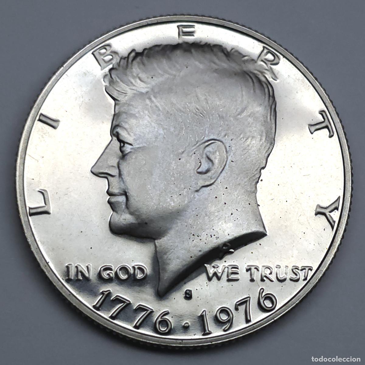 Monedas antiguas de Am&eacute;rica: MONEDA ESTADOS UNIDOS 1/2 DOLAR 1776 - 1976 S, KENNEDY PROOF