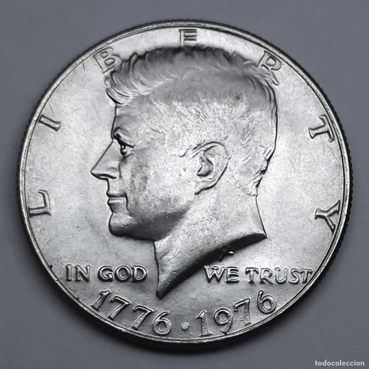 Monedas antiguas de Am&eacute;rica: MONEDA ESTADOS UNIDOS 1/2 DOLAR 1776 - 1976, KENNEDY