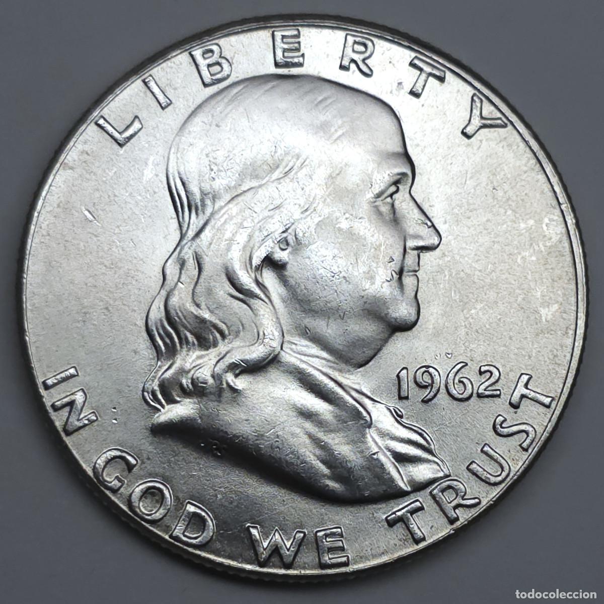 Monedas antiguas de Am&eacute;rica: MONEDA PLATA ESTADOS UNIDOS 1/2 DOLAR LIBERTY 1962 SC