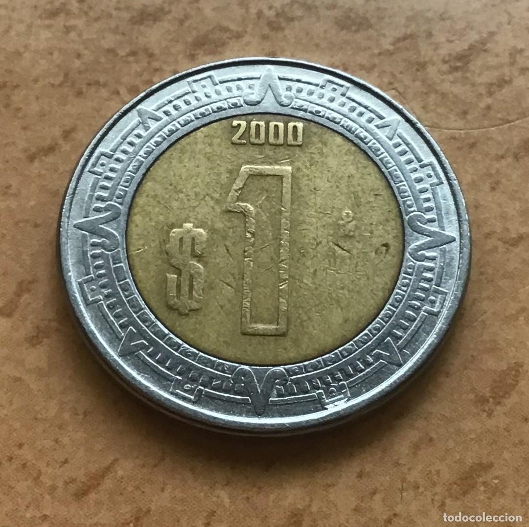 Monedas antiguas de Am&eacute;rica: 1 peso de M&eacute;xico (M&eacute;jico). A&ntilde;o 2000