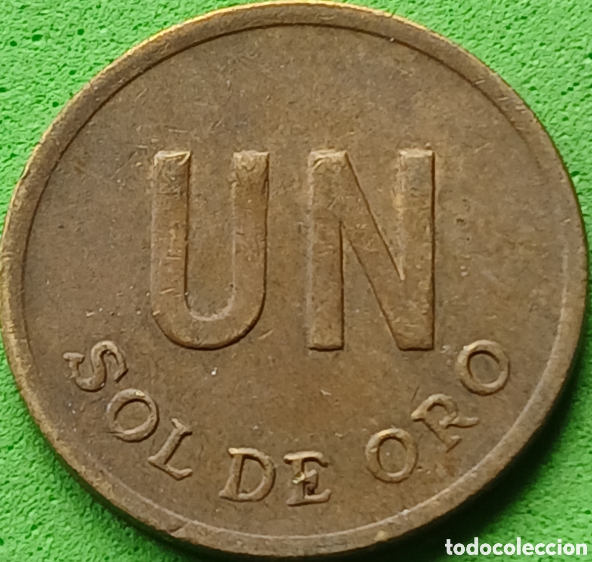 Monedas antiguas de Am&eacute;rica: Per&uacute; un sol de oro 1976 km#266.1