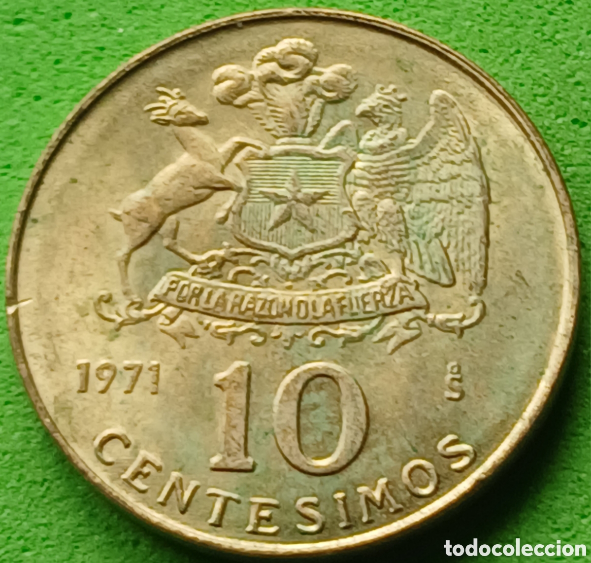 Monedas antiguas de Am&eacute;rica: Chile 10 centesimos 1971 km#194