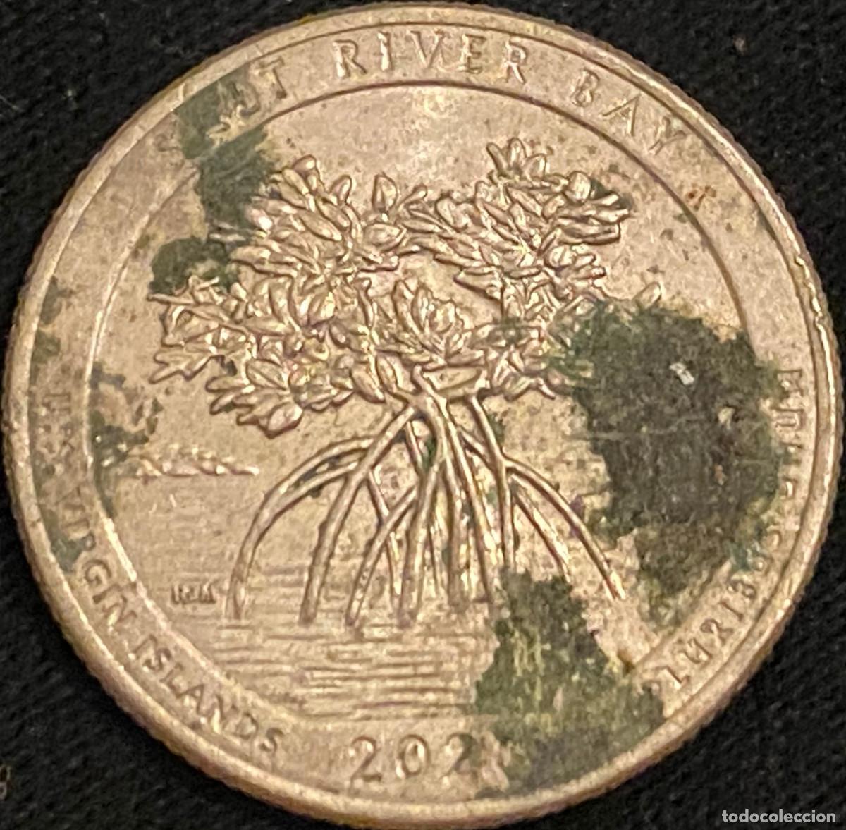 Monedas antiguas de Am&eacute;rica: 1 Quarter (25 centavos de d&oacute;lar). USA. A&ntilde;o 2020. Ceca D. Islas V&iacute;rgenes. Estado aceptable.
