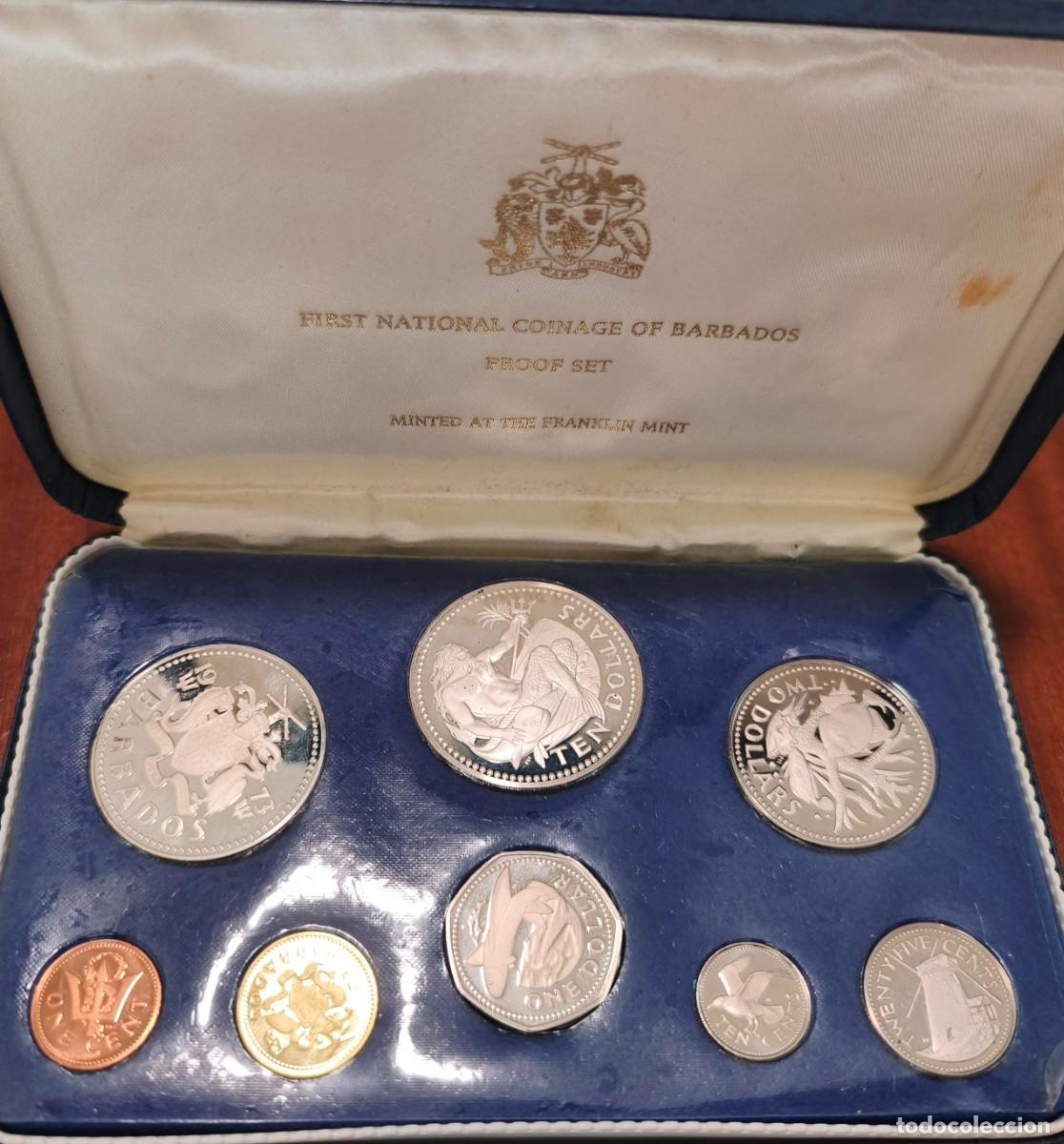 Monedas antiguas de Am&eacute;rica: BARBADOS. A&Ntilde;O 1973. SERIE DE 8 MONEDAS ACU&Ntilde;ADAS POR LA FRANKLIN MINT.