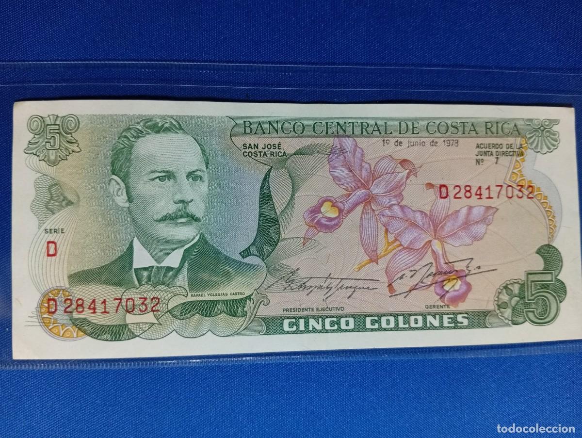 Monedas antiguas de Am&eacute;rica: Billete de Costa Rica 5 colones