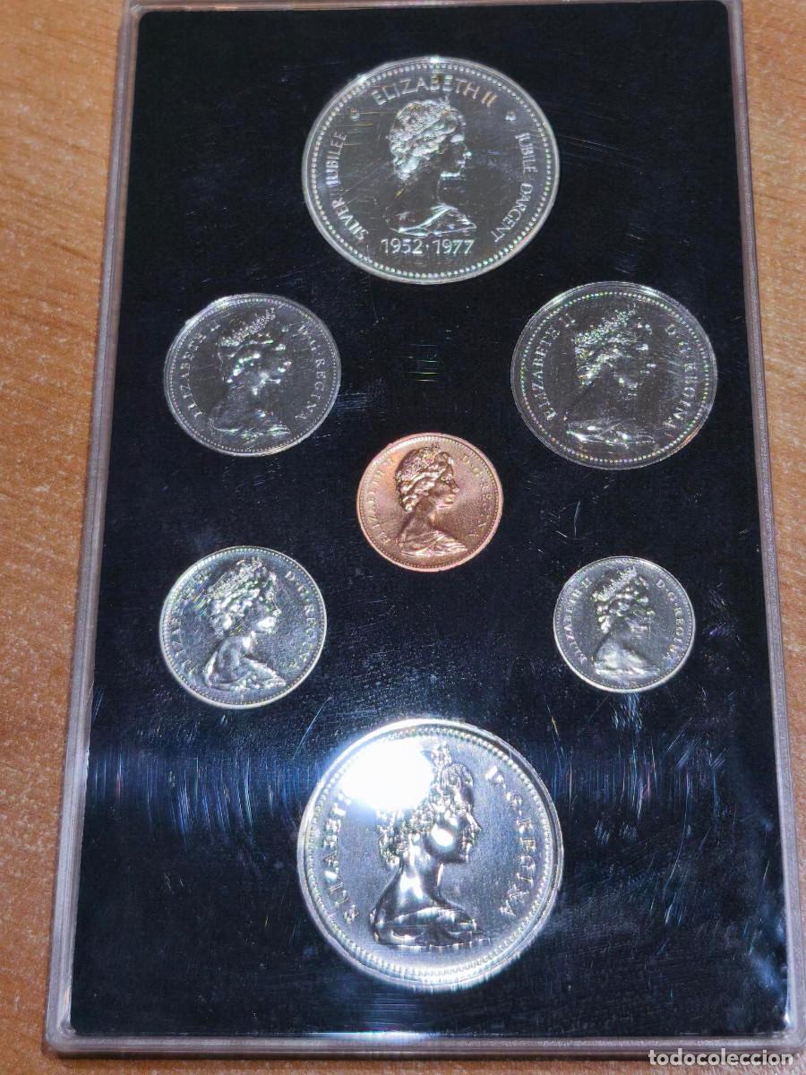 Monedas antiguas de Am&eacute;rica: LOTE CANADA SET MONEDAS 1977 JUBILEO PLATA REINA ISABEL II ESTUCHE