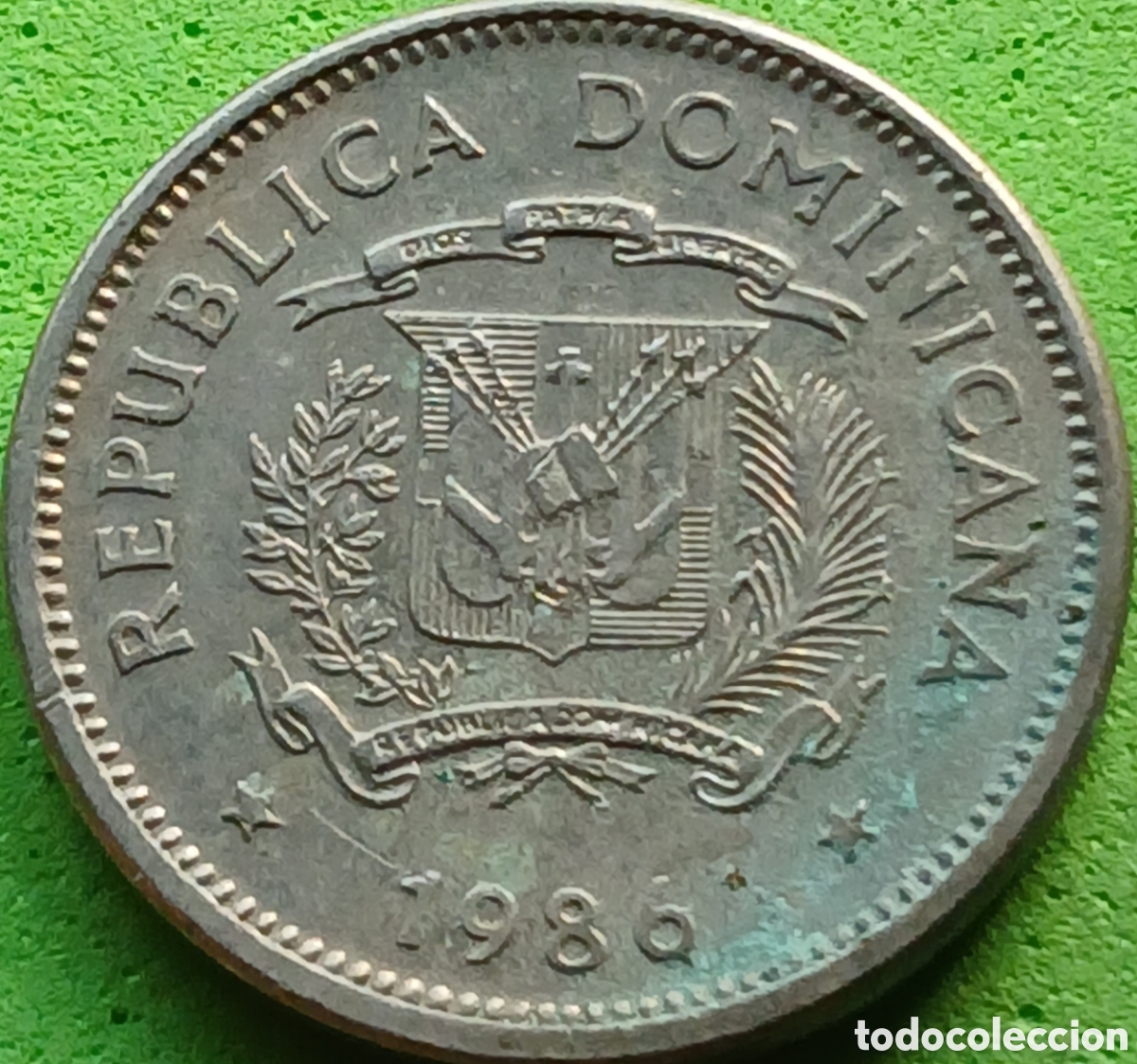 Monedas antiguas de Am&eacute;rica: Rep&uacute;blica Dominicana 5 centavos 1986 km#59