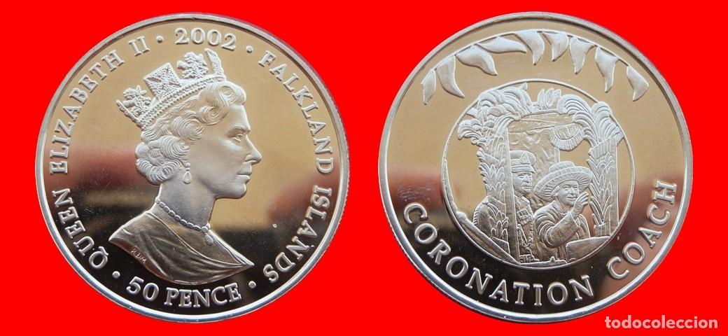 Monedas antiguas de Am&eacute;rica: 50 PENIQUES PENCE 2002 SIN CIRCULAR ISLAS MALVINAS FALKLAND-9204SC