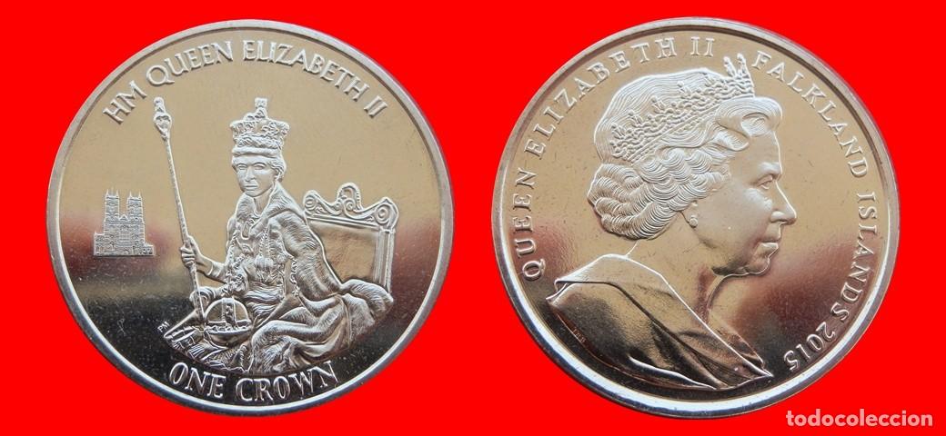 Monedas antiguas de Am&eacute;rica: 1 CORONA 2015 SIN CIRCULAR ISLAS MALVINAS FALKLAND-9205SC
