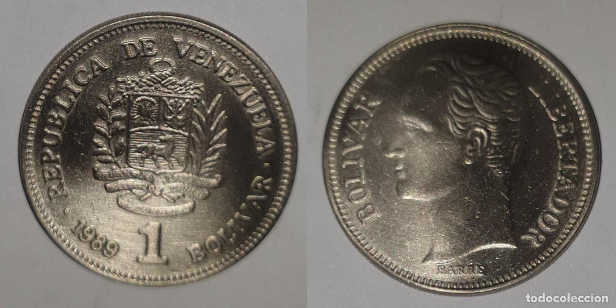 Monedas antiguas de Am&eacute;rica: Venezuela 1 Bol&iacute;var 1989 - Rep&uacute;blica de Venezuela - Y#52a