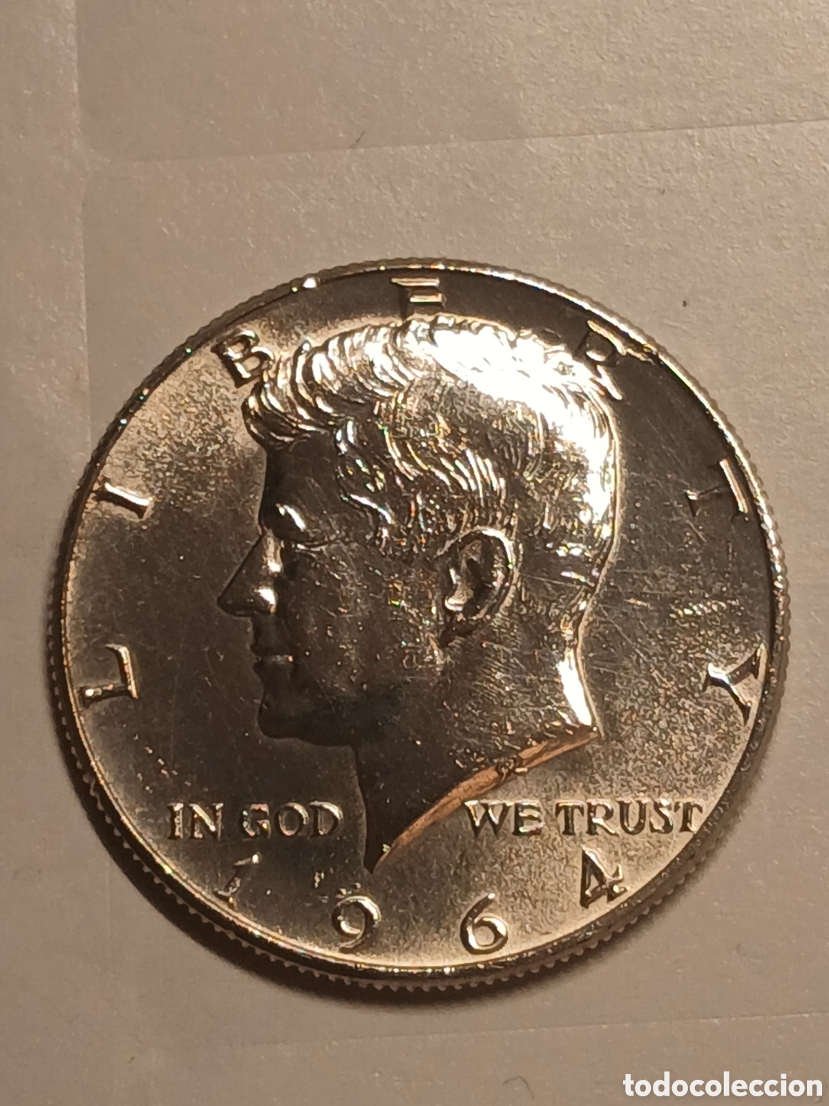 Monedas antiguas de Am&eacute;rica: Half Dollar Kennedy 1964. plata 90%