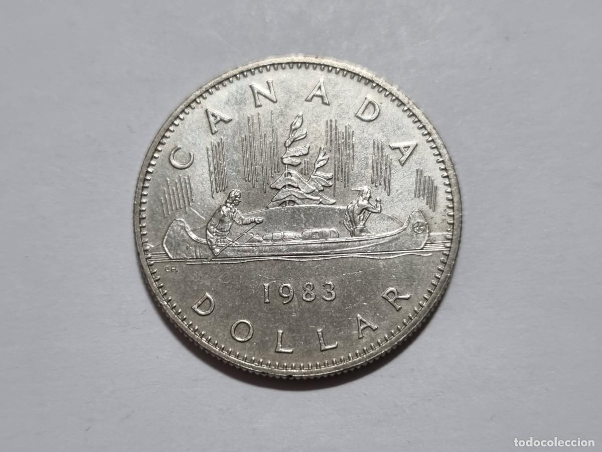 Monedas antiguas de Am&eacute;rica: Antigua Moneda Canadiense Canada 1 Dolar 1983 Coleccionista
