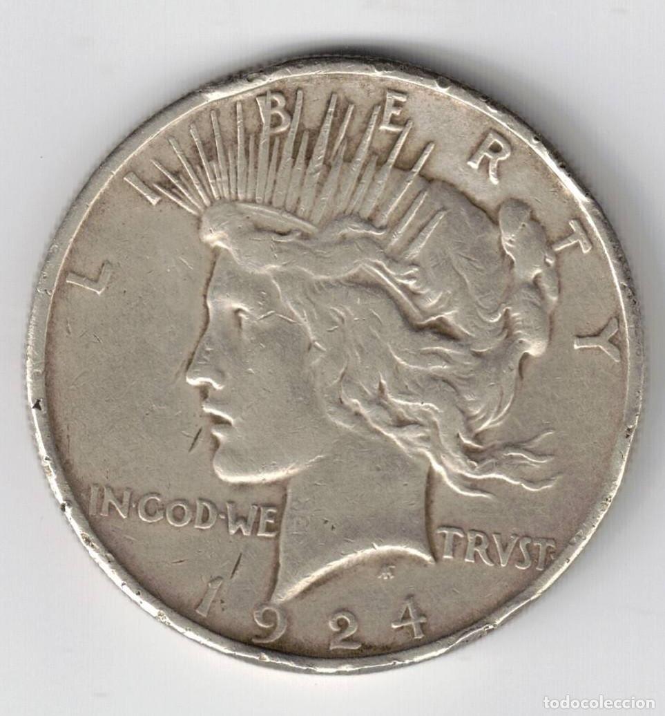 Monedas antiguas de Am&eacute;rica: MONEDA ESTADOS UNIDOS FILADELFIA 1 DOLLAR PLATA 1924 PEACE UNITED STATES