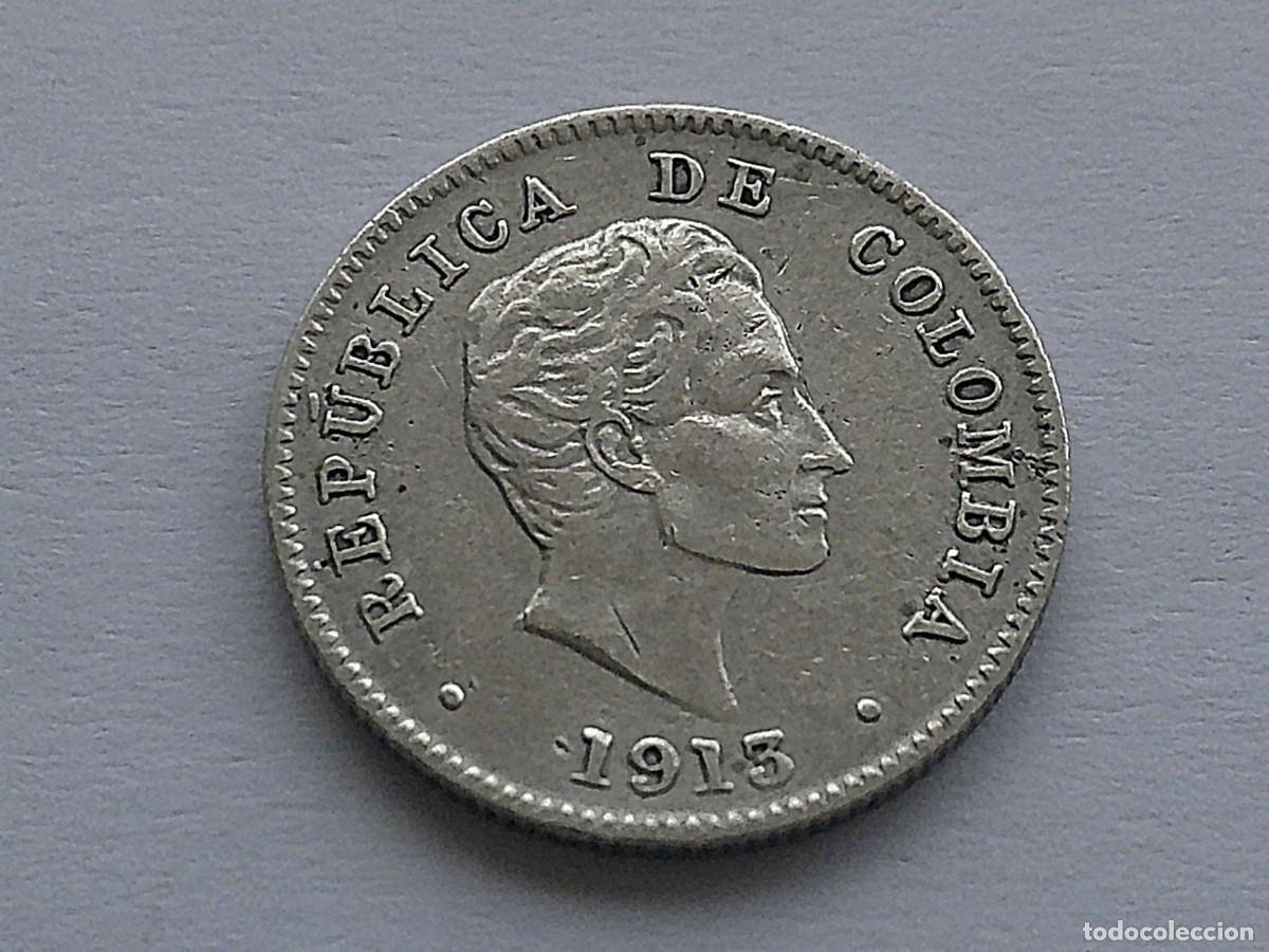 Monedas antiguas de Am&eacute;rica: Colombia 10 centavos de pllata 1913 35ea28