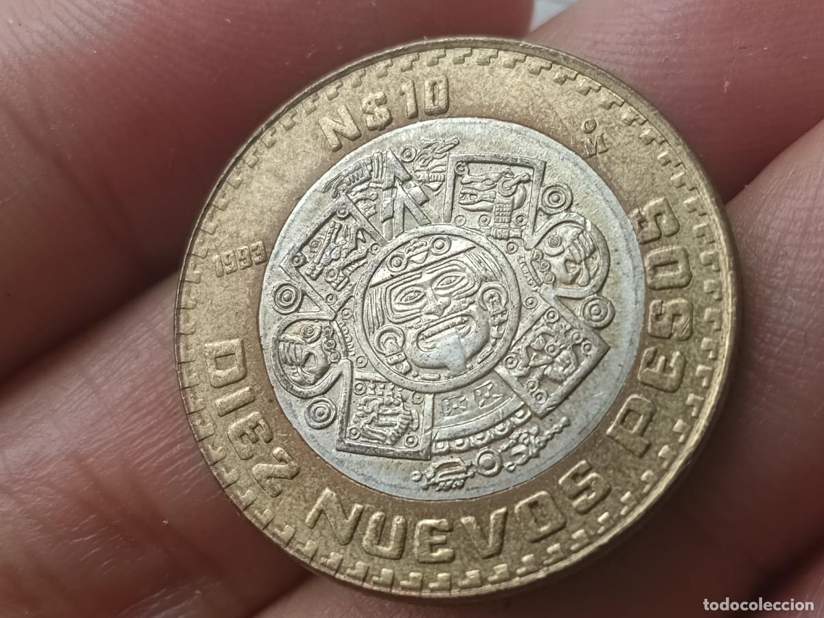 Monedas antiguas de Am&eacute;rica: M&eacute;xico 10 nuevos pesos 1993 / centro de plata 0.925