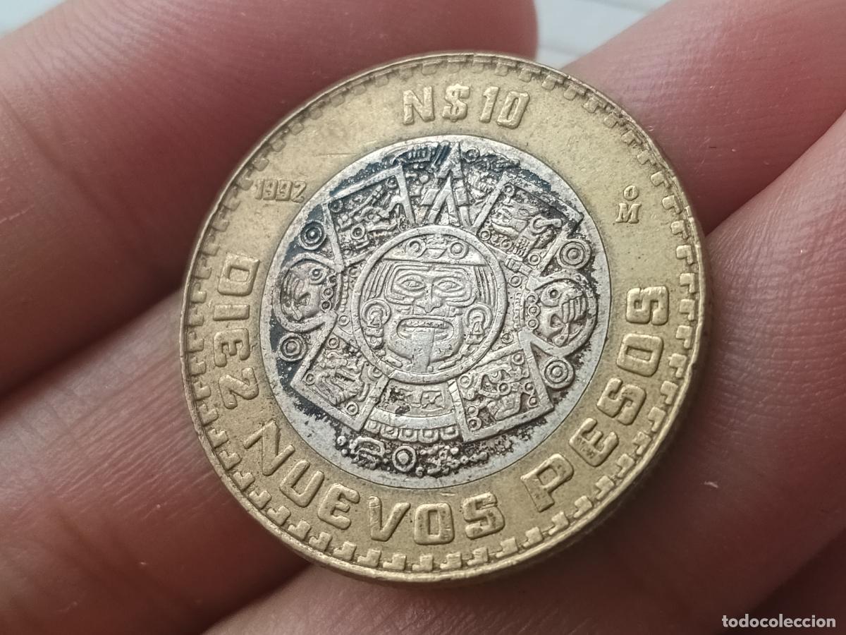 Monedas antiguas de Am&eacute;rica: M&eacute;xico 10 nuevos pesos 1992 / centro de plata 0.925