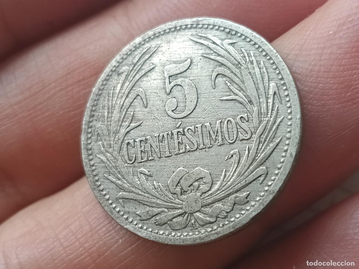 Monedas antiguas de Am&eacute;rica: URUGUAY 5 Cent&eacute;simos 1909 - Foto 2
