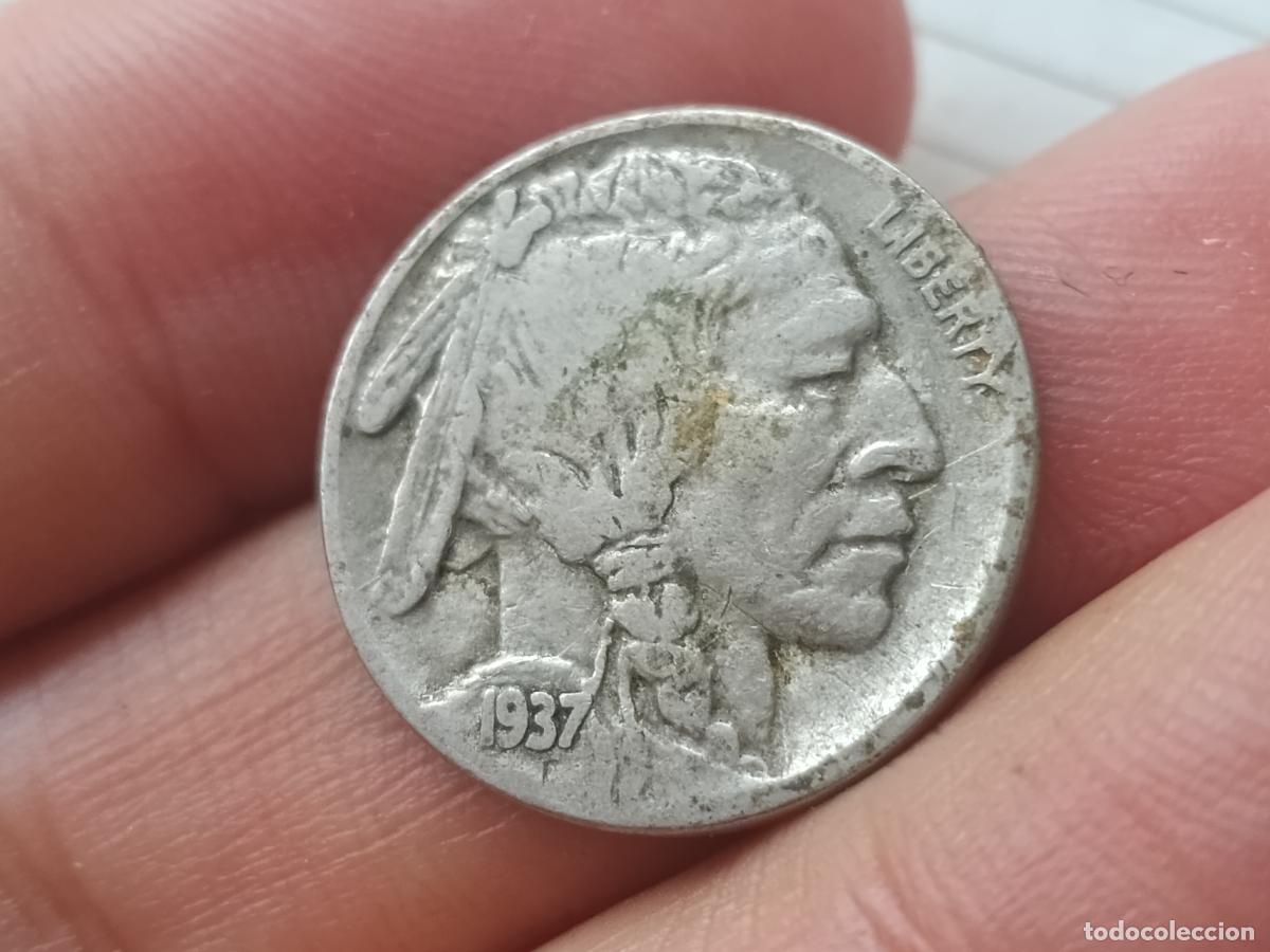 Monedas antiguas de Am&eacute;rica: ESTADOS UNIDOS INDIO 5 CENTS 1937