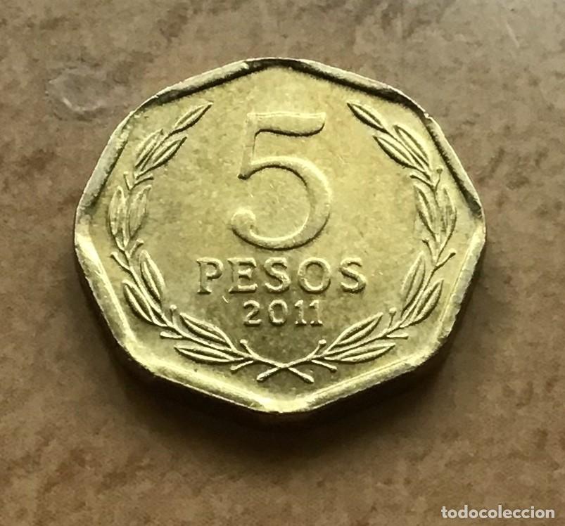 Monedas antiguas de Am&eacute;rica: 5 pesos de Chile. A&ntilde;o 2011 - Foto 1