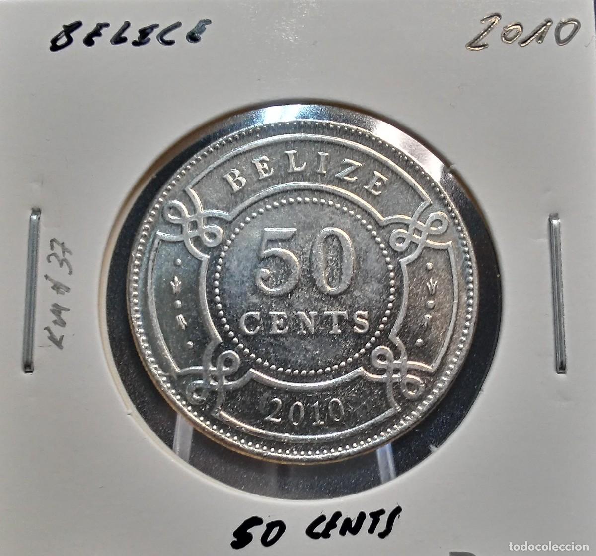 Monedas antiguas de Am&eacute;rica: BELICE / BELIZE 50 CENTAVOS / CENTS 2010 KM#37 SC UNC.