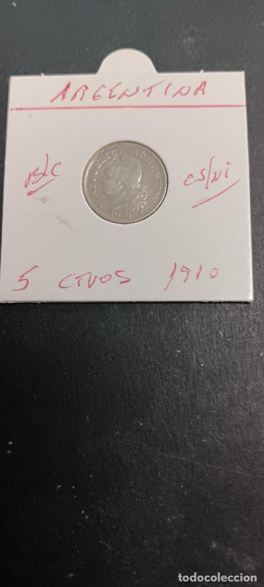 Monedas antiguas de Am&eacute;rica: ARGENTINA 5 CENTAVOS 1910 BC KM=34 (CUPRONIQUEL)