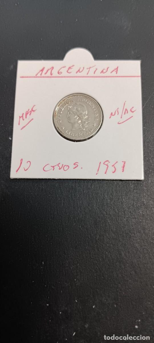 Monedas antiguas de Am&eacute;rica: ARGENTINA 10 CENTAVOS 1957 MBC KM=54 (NIQUEL-ACERO)