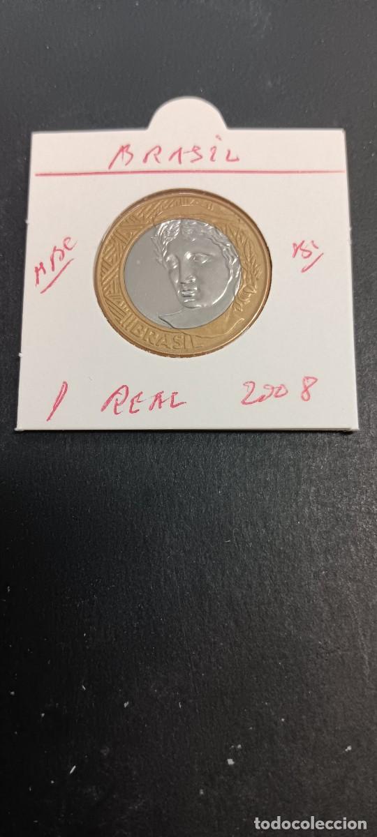 Monedas antiguas de Am&eacute;rica: BRASIL 1 REAL 2008 MBC KM=652a (BIMETALICA)