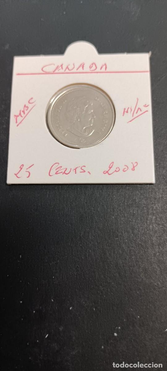 Monedas antiguas de Am&eacute;rica: CANADA 25 CENTIMOS 2008 MBC KM=493 (NIQUEL-ACERO)
