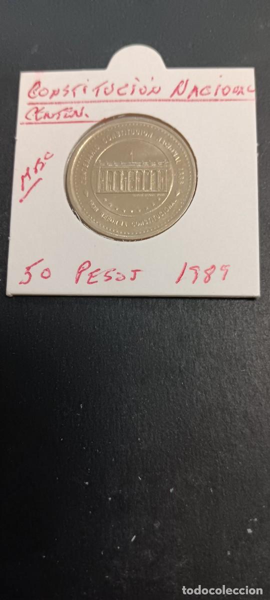 Monedas antiguas de Am&eacute;rica: COLOMBIA 50 PESOS 1989 MBC KM=272(CENTENARIO CONSTITUCI&Oacute;N NACIONAL)