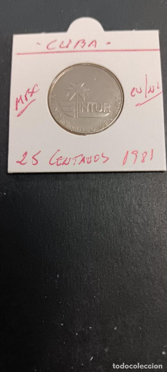 Monedas antiguas de Am&eacute;rica: CUBA 25 CENTAVOS 1981 MBC KM=417 (CUPRONIQUEL) INTUR